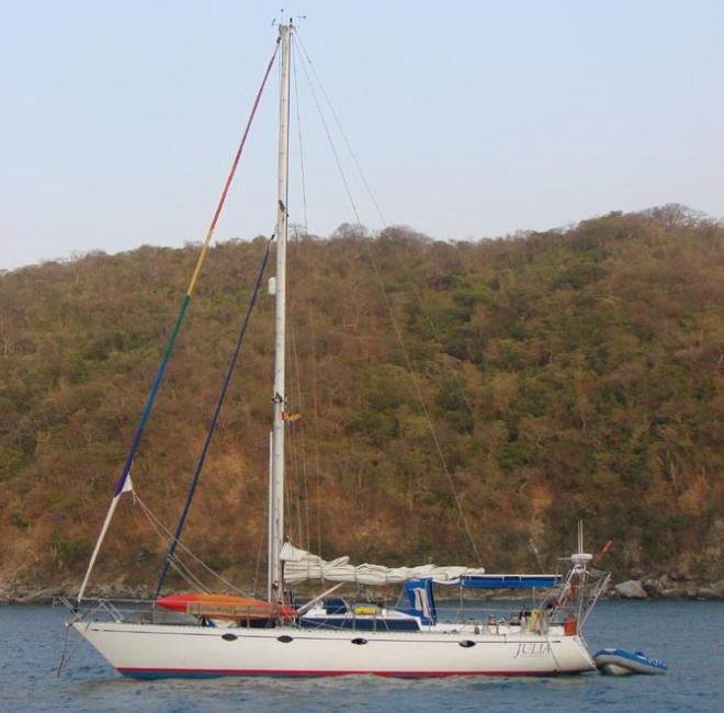 Julia anchored in Bahia Guayraca Colombia © SW